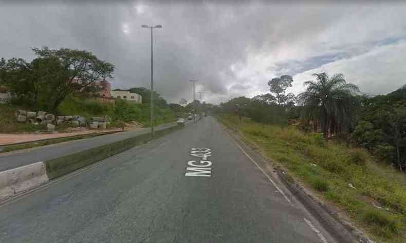 A estrada liga Belo Horizonte a Santa Luzia(foto: Reproduo/Google Street View)