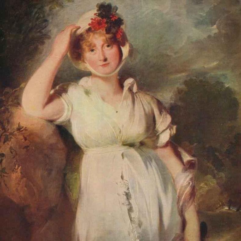 Carolina de Brunswick retratada em pintura