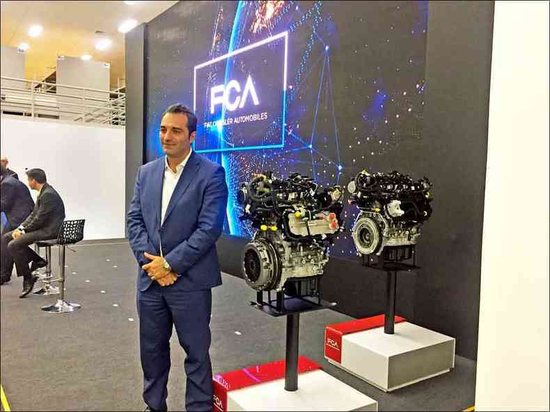 O presidente da FCA Latam, Antonio Filosa, apresentou os novos propulsores GSE 1.0 12V e GSE 1.3 16V(foto: Enio Greco/EM/D.A Press)