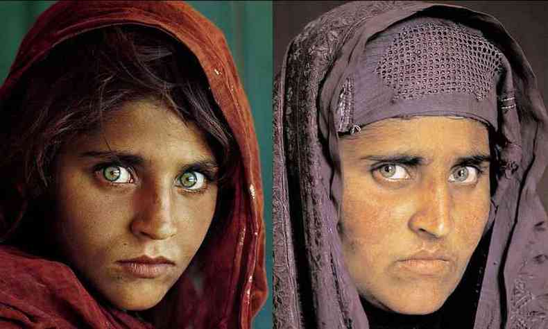 Gula na capa da revista National Geographic em 1984 e agora detida no Paquisto pela posse de documentos paquistaneses falsos (foto: STEVE MCCURRY )