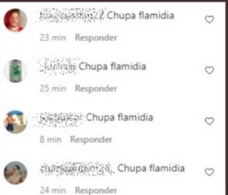 Posts dos usurios ficaram lotados com a frase 'Chupa Flamidia!'