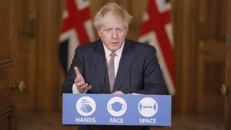 Primeiro-ministro Boris Johnson anunciou novas medidas para tentar conter aumento de casos(foto: PA Media)