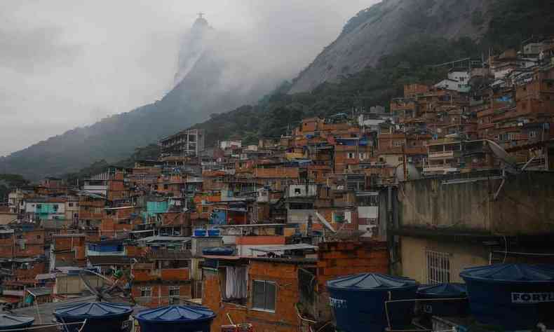 Imagem da favela Santa Marta, no Riod e Janeiro