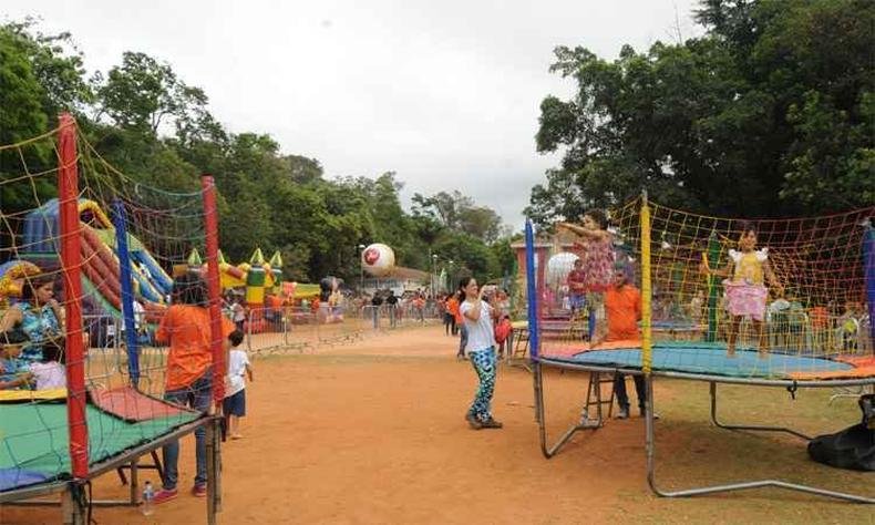 Evento no ano passado atraiu centenas de crian�as e adultos ao parque(foto: Jair Amaral/EM/DA Press - 29/10/16)