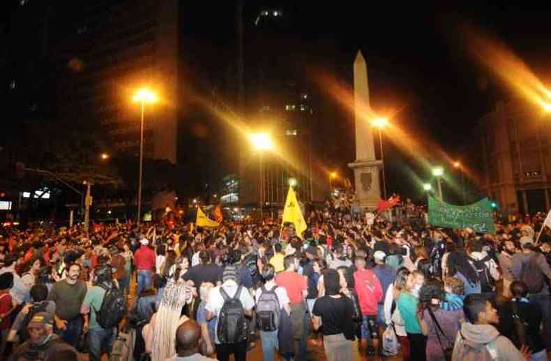 Na ltima semana, manifestao terminou na Praa Sete, no Centro de BH(foto: Gladyston Rodrigues/EM/D.A Press)