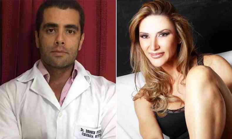 O mdico Denis Cesar Barros Furtado e a paciente, Lilian Calixto, que morreu aps um procedimento esttico no apartamento do suspeito(foto: Reproduo/Facebook)