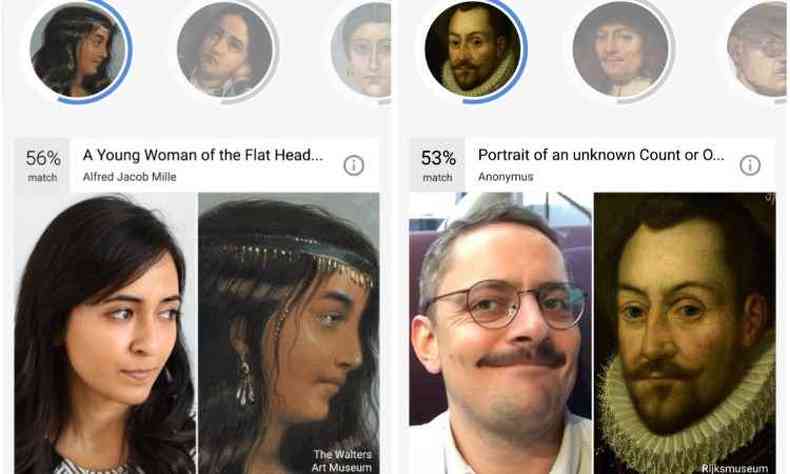 Art Selfie: comparao de rostos com obras de arte