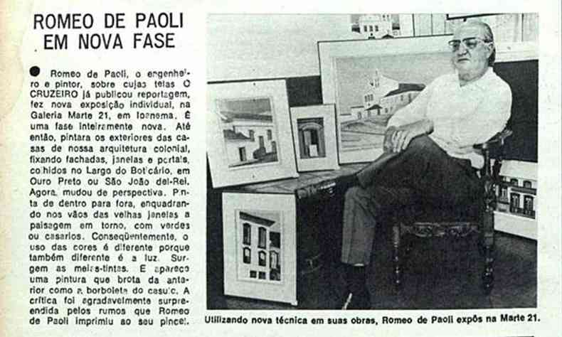 Romeo de Paoli na revista O Cruzeiro