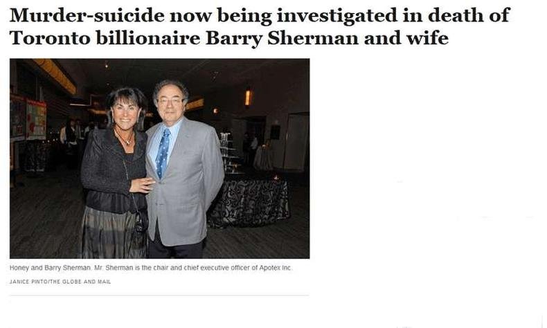 O casal bilion�rio canadense Barry e Honey Sherman foi encontrado morto (foto: The Globe and Mail/Reprodu��o )