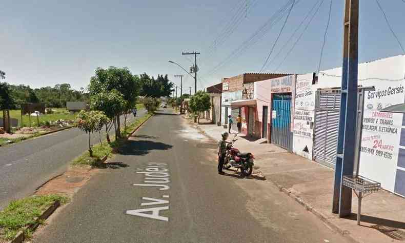 O autor foi encontrado pela polcia na Av. Judia, no Bairro Jardim Cana (foto: Reproduo da internet/Google Maps)