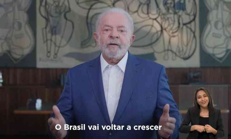 Presidente Lula durante pronunciamento do Dia do Trabalhador 