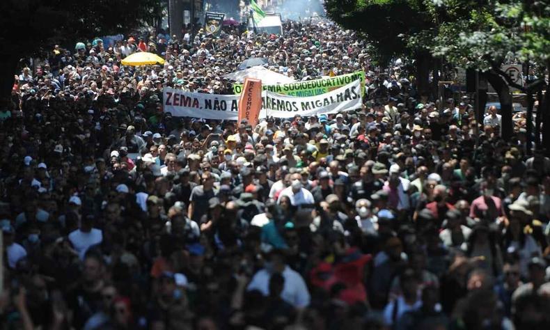 Protesto de agentes policiais em Belo Horizonte