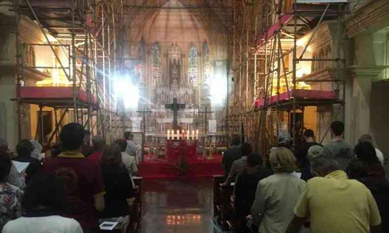 Nova etapa de restaurao do Santurio Arquidiocesano de Adorao Perptua - Parquia Nossa Senhora da Boa Viagem  apresentada aos fiis(foto: Arquidiocese de BH/Divulgao)