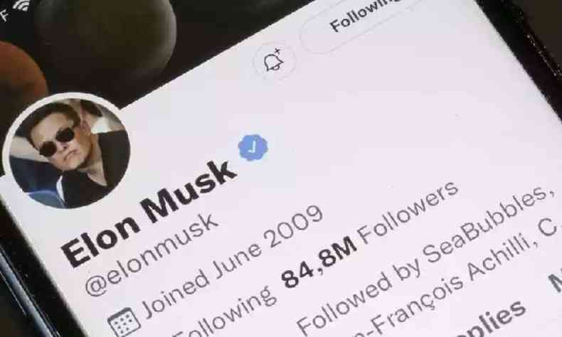 Conta de Elon Musk no Twitter.