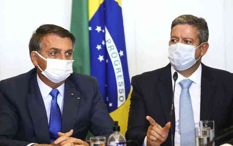 Bolsonaro e Lira em reunio
