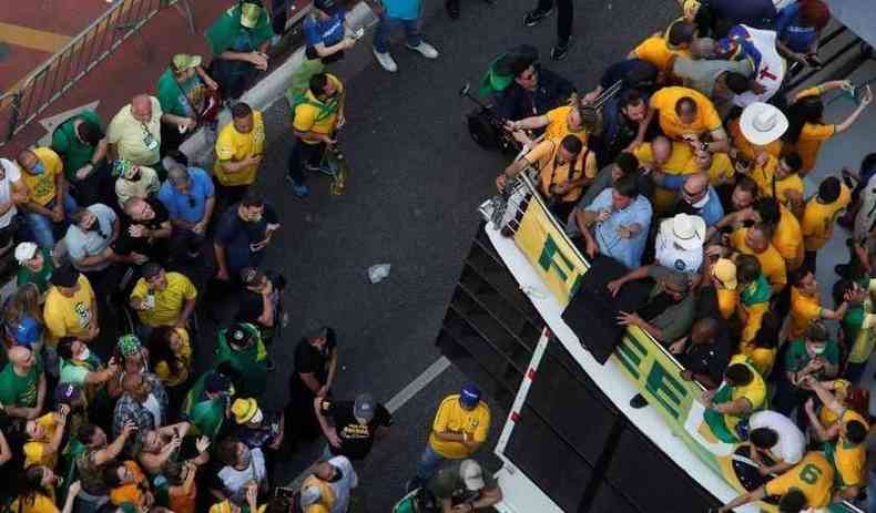 Nmero de apoiadores de Bolsonaro na Avenida Paulista fica bem aqum do esperado pelo presidente