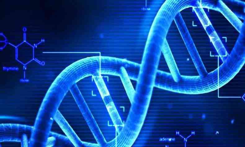 Imagem azul do DNA