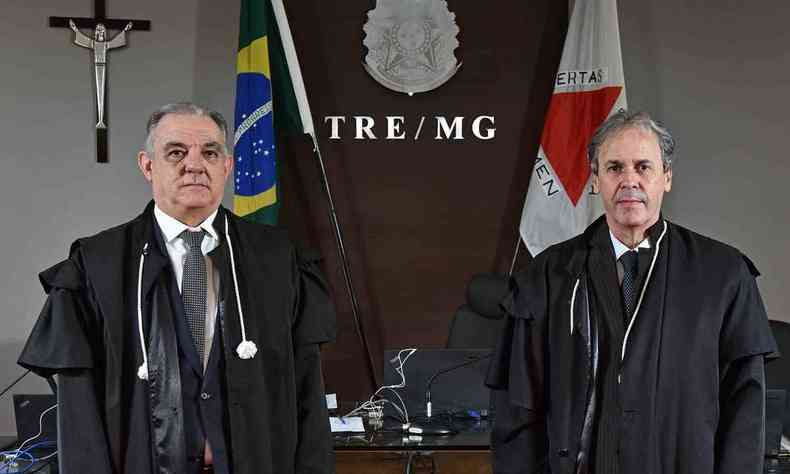 Marcos Lincoln dos Santos (esq.) e Maurcio Torres Soares (dir.) vo comandar o TRE-MG por dois anos