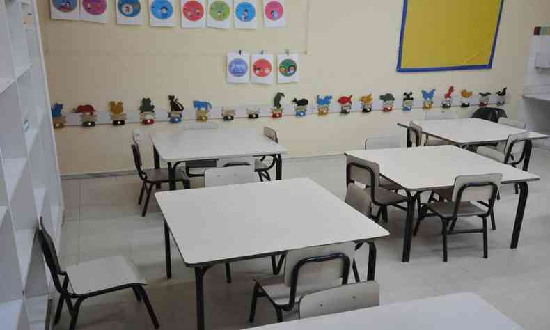 sala de aula da rede municipal de ensino 