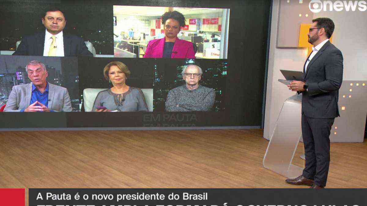 Na GloboNews Dem trio e Camarotti discutem durante an lise do