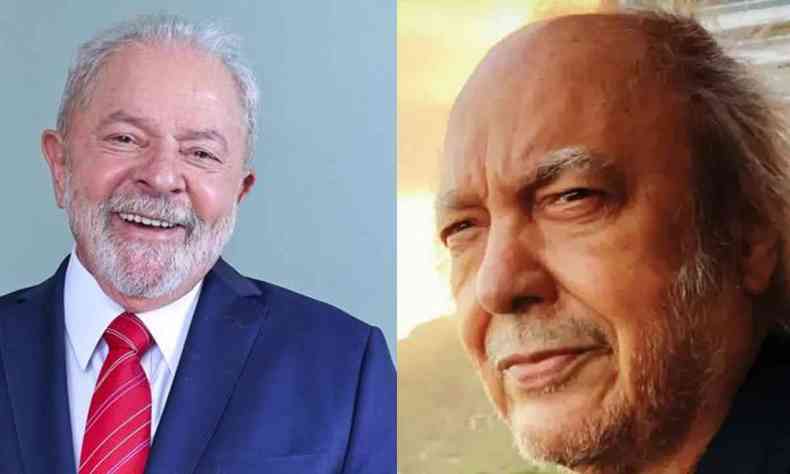 Lula a esquerda e Erasmo Carlos a direita