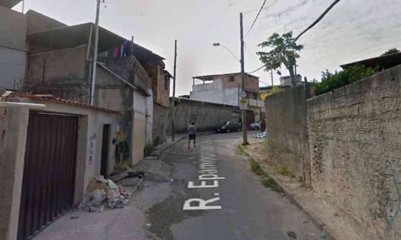 Crime aconteceu na Rua Epaminondas Otoni, entre os bairros Vista Alegre e Madre Gertrudes(foto: Reproduo/Google Street View)