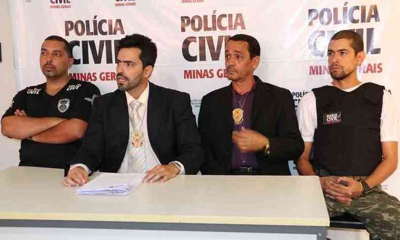 Delegados que comandaram operao em Contagem deram detalhes sobre criminosos(foto: Polcia Civil/Divulgao)