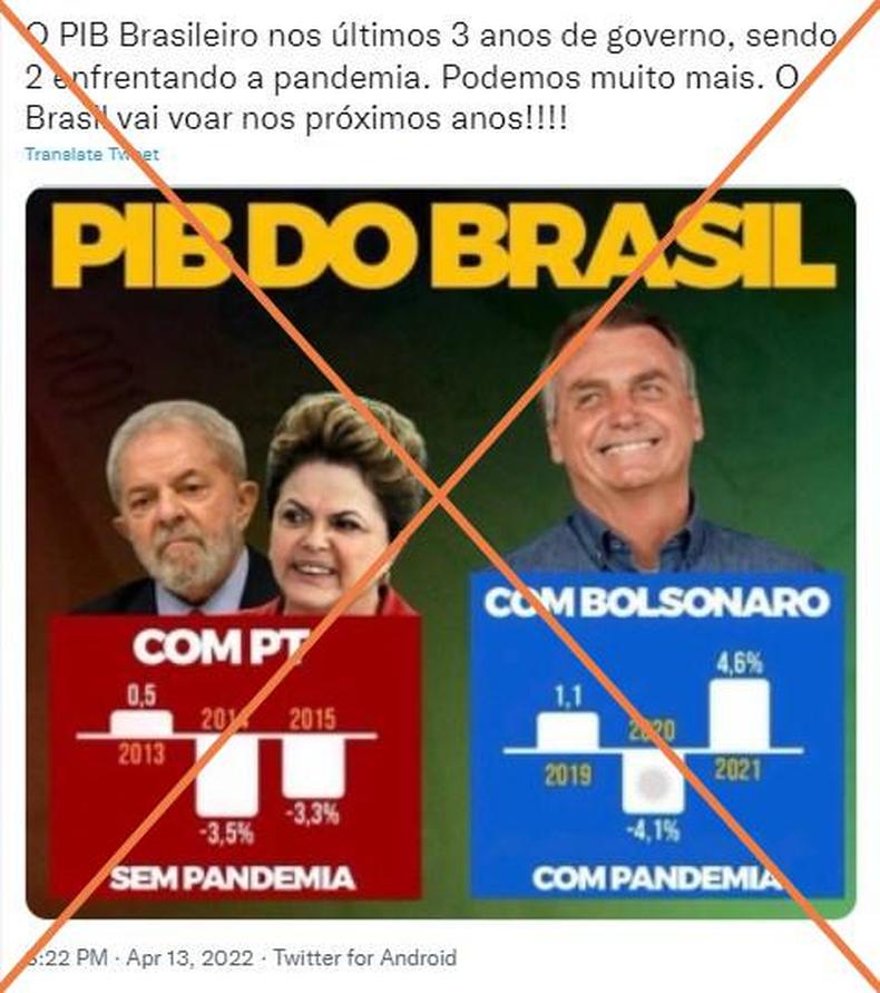 Captura de tela de uma publicao no Facebook feita em 18 de abril de 2022