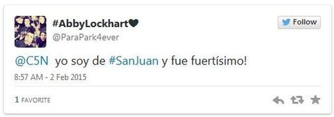 Moradores da Argentina relataram o tremor nas redes sociais(foto: Twitter/Reprodu��o)