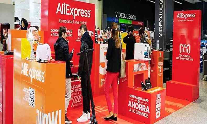 As empresas que vendem mercadorias chinesas, como AliExpress (foto), Shein e Shopee, fazem cada vez mais sucesso no Brasi