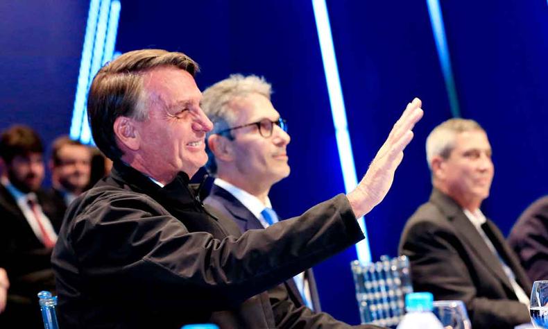 Zema com o presidente Bolsonaro em BH