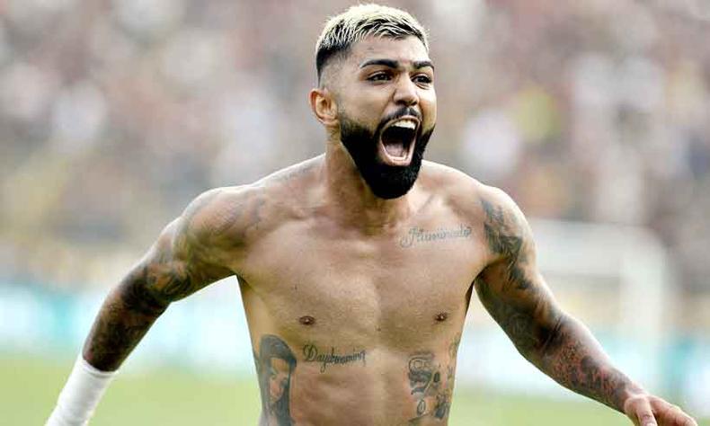 O iluminado Gabigol marcou os dois gols do Flamengo na virada heroica sobre o River Plate(foto: Ernesto Benavides/AFP) O iluminado Gabigol marcou os dois gols do Flamengo na virada heroica sobre o River Plate(foto: Ernesto Benavides/AFP)