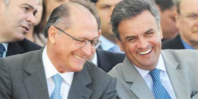 Orador do evento e agraciado com a Grande Medalha JK, Geraldo Alckmin evitou declarar apoio a Aécio, mas não poupou elogios ao colega de partido(foto: Beto Magalhães/EM/D.A Press) Orador do evento e agraciado com a Grande Medalha JK, Geraldo Alckmin evitou declarar apoio a Aécio, mas não poupou elogios ao colega de partido(foto: Beto Magalhães/EM/D.A Press)