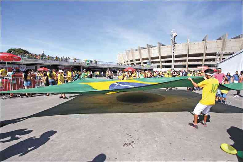O Gigante da Pampulha ter cinco jogos: a Seleo Brasileira s atuar em BH se for  semifinal(foto: Edsio Ferreira/EM/D.A PRESS - 2/7/18)