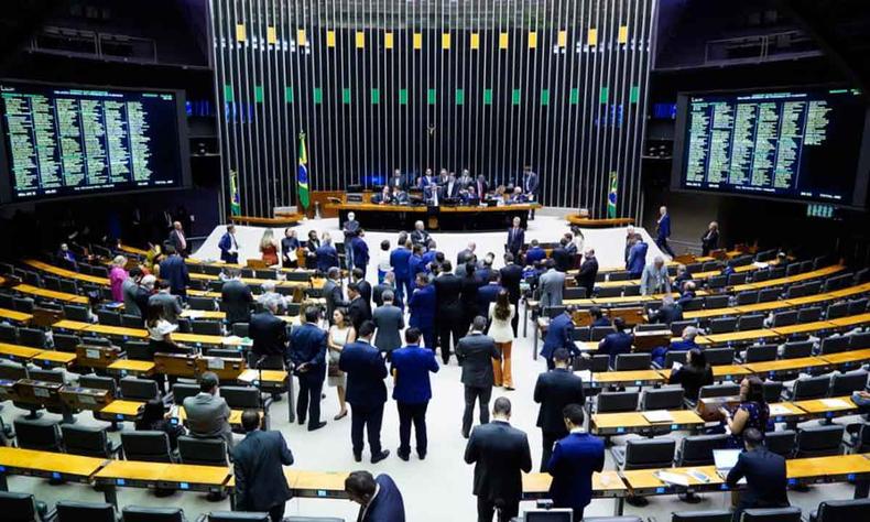 Plenário da Câmara dos Deputados: proposta de reforma tributária em tramitação não será discutida nas comissões temáticas(foto: PABLO VALADARES/AGÊNCIA CÂMARA) Plenário da Câmara dos Deputados