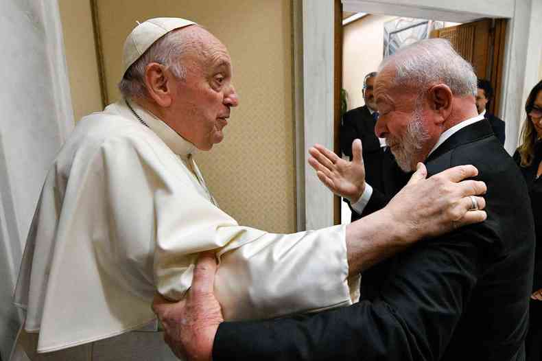 Papa Francisco e presidente Lula se encontram no Vaticano, em Roma 