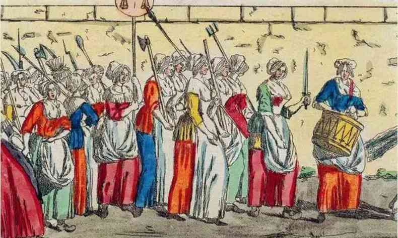Ilustrao da Marcha das Mulheres a Versalhes em 1789