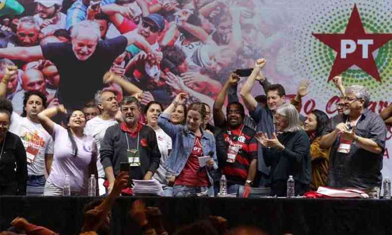Gleisi Hoffman foi reeleita presidente nacional do PT durante congresso em So Paulo(foto: Reproduo da internet/Facebook)