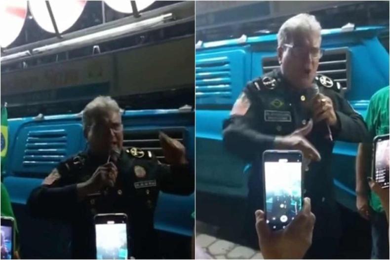 Bolsonarista fardado que se declara pastor instiga ataques  militantes do PT e PSOL.