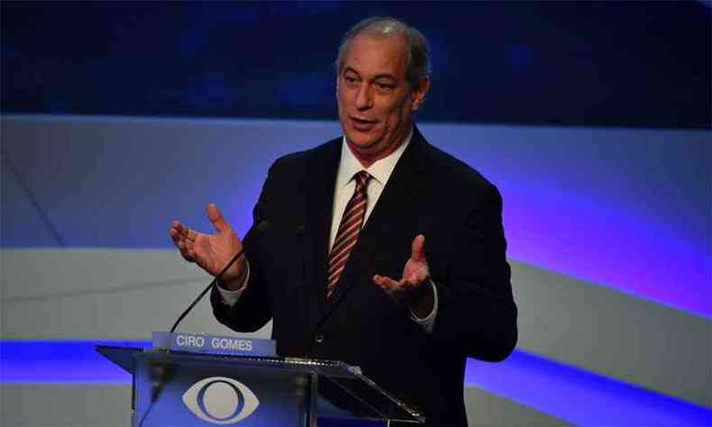 Durante debate na TV, Ciro Gomes prometeu, se eleito, negociar novos prazos e juros para endividados (foto: Nelson Almeida/AFP)