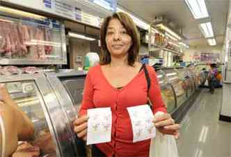 Rosana Almeida gastava R$ 100 por ms com a compra de carnes e agora desembolsa R$ 150(foto: Beto Magalhaes/EM/D.A Press)