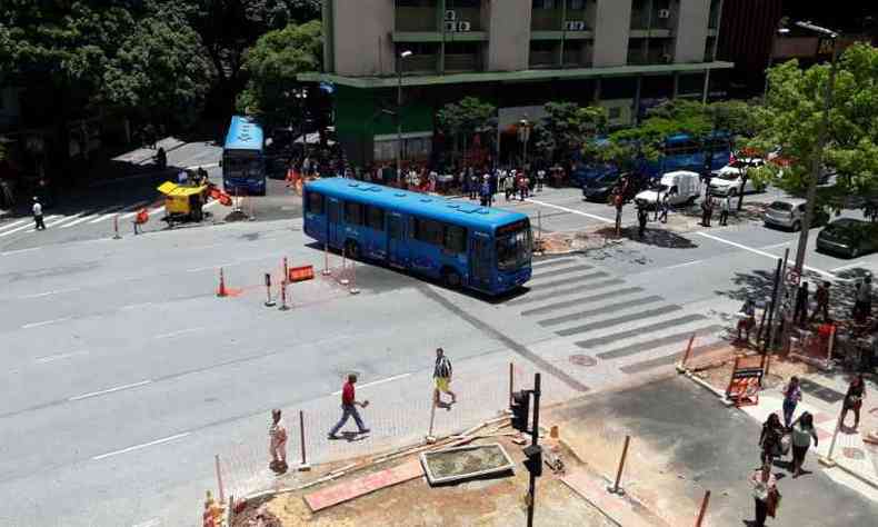 Obras tiveram incio nesta segunda-feira(foto: BHTrans/Reproduo)