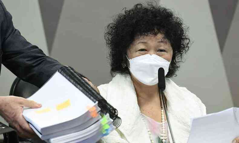 Nise Yamaguchi depe na CPI da COVID(foto: Jefferson Rudy/Agncia Senado)