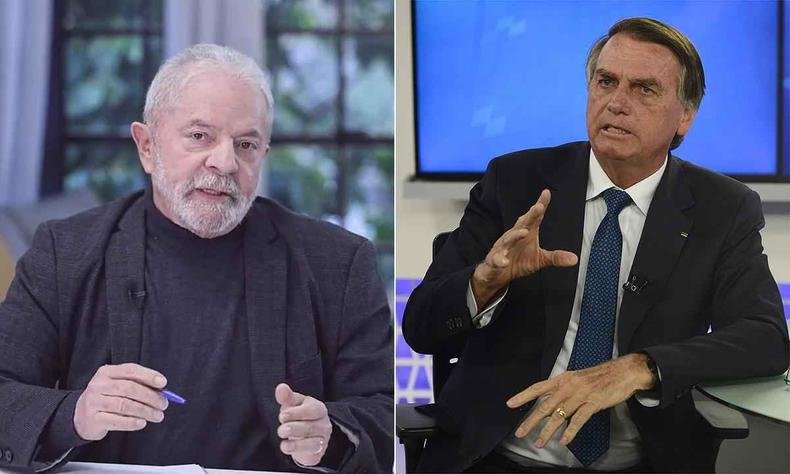 Luiz In�cio Lula da Silva (PT) e Jair Bolsonaro (PL)