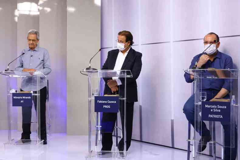 (foto: Candidatos Nilmrio Miranda, Fabiano Cazeca e Marcelo Souza e Silva)