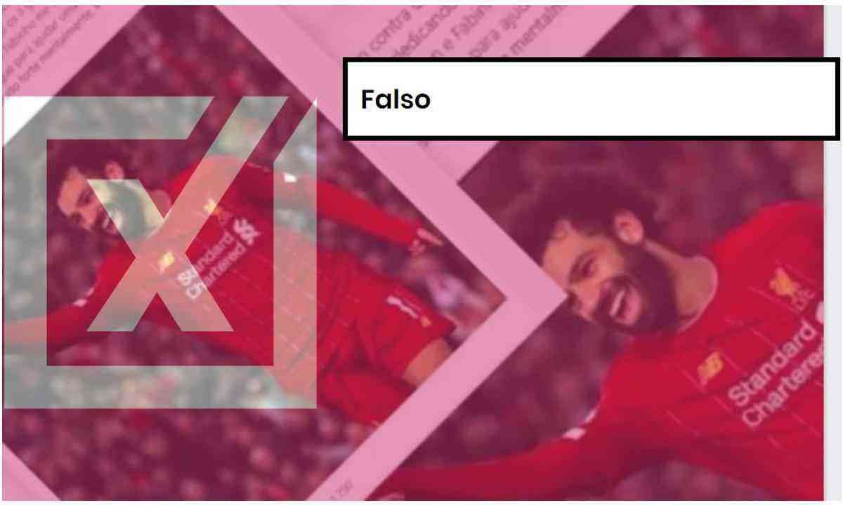 Não há registro de declaração do jogador Mohamed Salah sobre três gols  dedicados a Bolsonaro