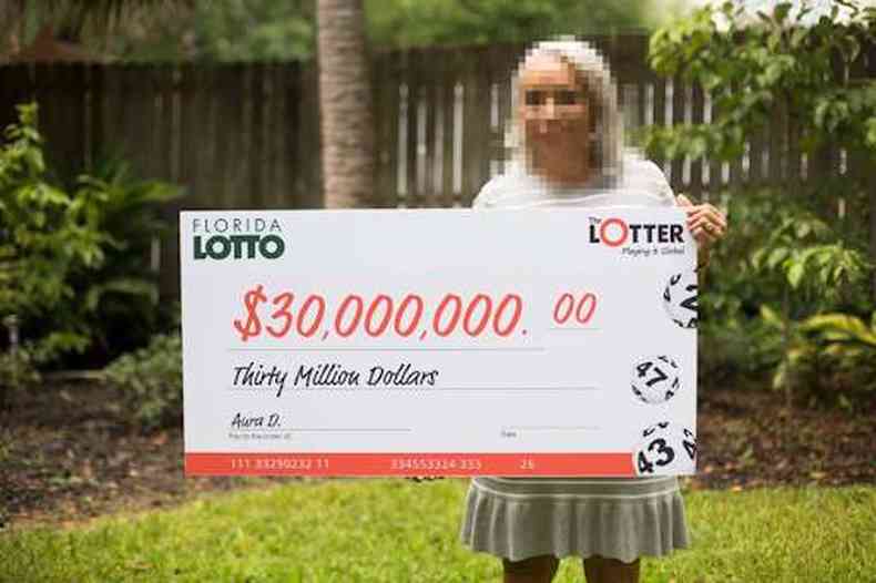 Woman with check from TheLotter