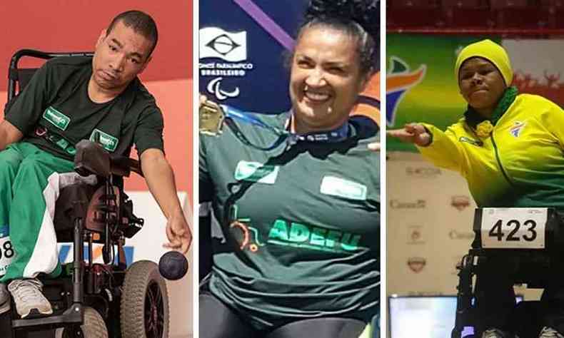 Jos Carlos Chagas, Poliana Souza e Ercileide Silva so esperana de medalhas para o Brasil na Paralimpada de Tquio(foto: Redes Sociais/Divulgao)