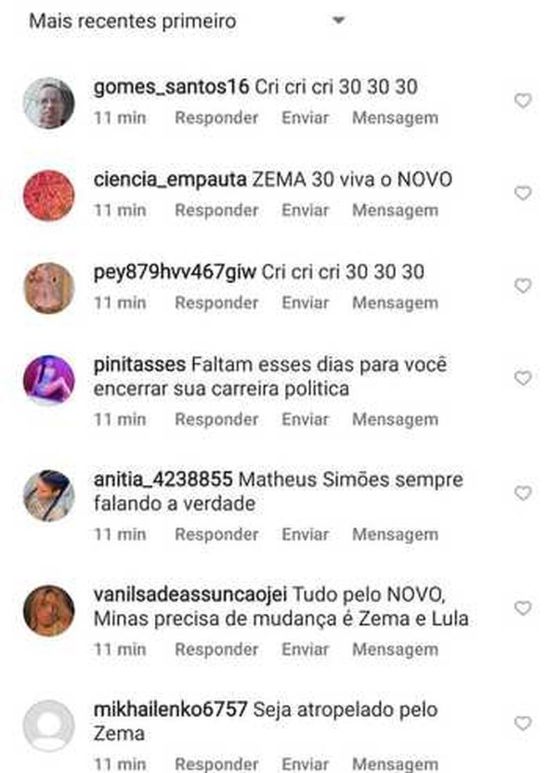Comentrios nas postagens de Lorene Figueiredo (PSOL)