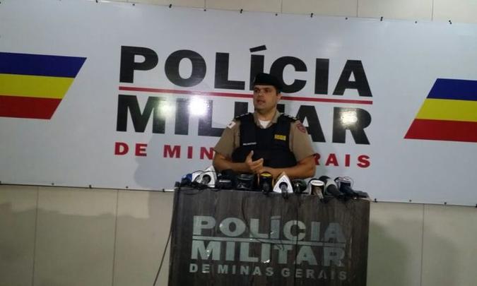 Os resultados da operação foram apresentados na manhã desta segunda-feira em coletiva de imprensa. Na foto, Major Flávio Santiago(foto: Edésio Ferreira/EM/D.A Press) Os resultados da operação foram apresentados na manhã desta segunda-feira em coletiva de imprensa. Na foto, Major Flávio Santiago(foto: Edésio Ferreira/EM/D.A Press)